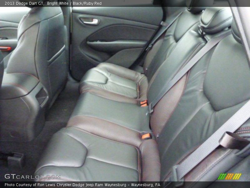 Bright White / Black/Ruby Red 2013 Dodge Dart GT