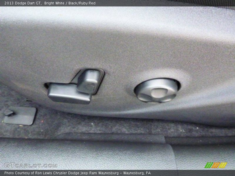 Bright White / Black/Ruby Red 2013 Dodge Dart GT