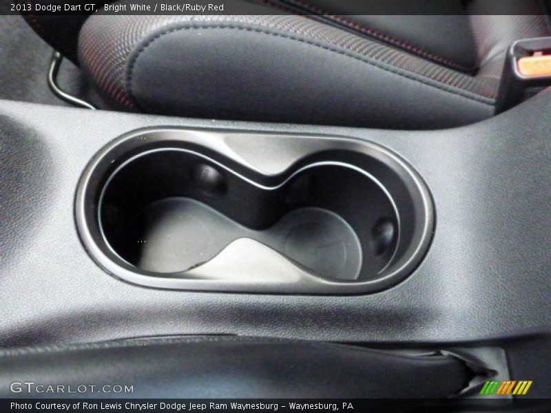 Bright White / Black/Ruby Red 2013 Dodge Dart GT