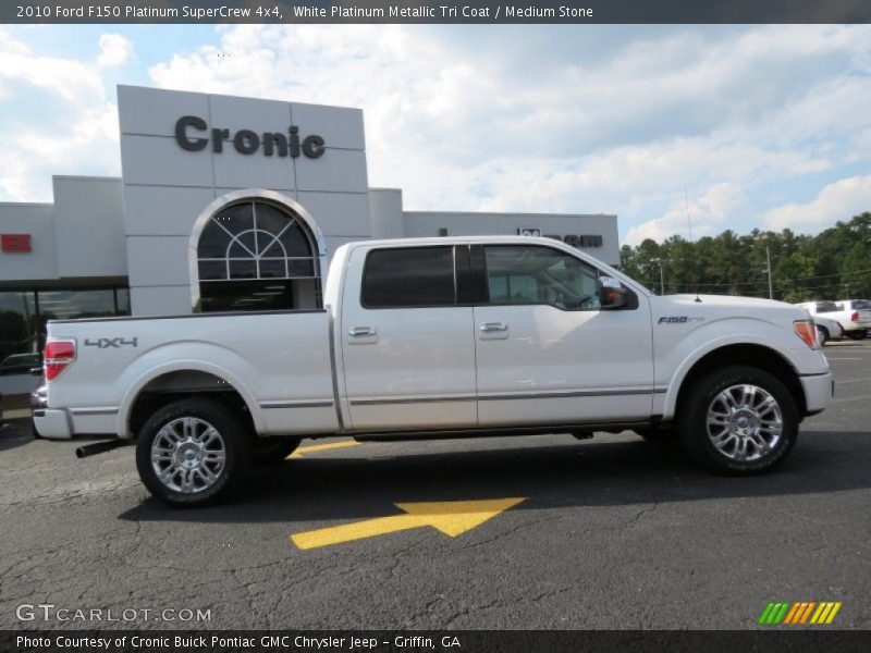 White Platinum Metallic Tri Coat / Medium Stone 2010 Ford F150 Platinum SuperCrew 4x4