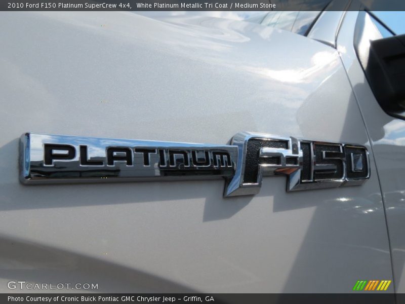 White Platinum Metallic Tri Coat / Medium Stone 2010 Ford F150 Platinum SuperCrew 4x4