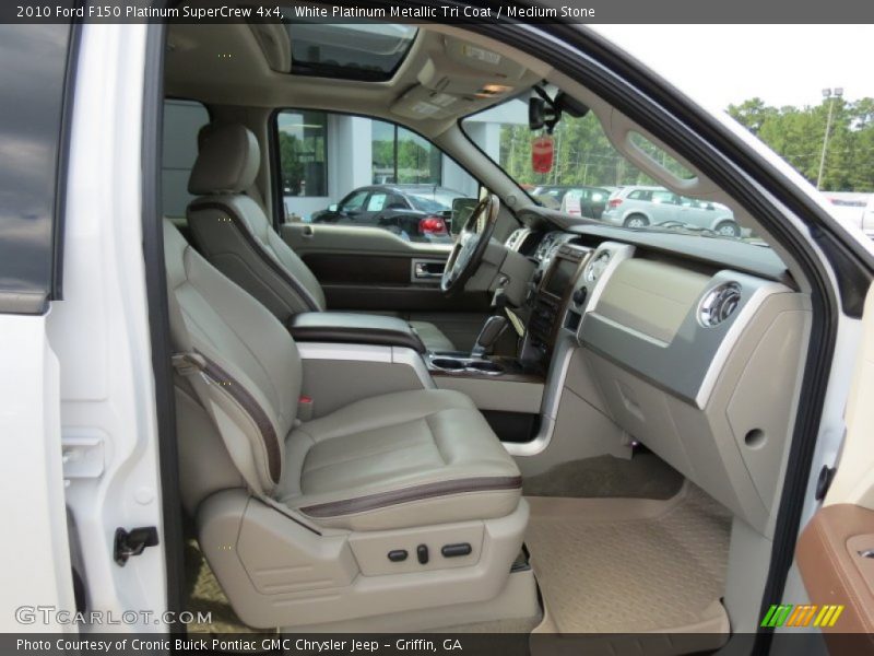 White Platinum Metallic Tri Coat / Medium Stone 2010 Ford F150 Platinum SuperCrew 4x4
