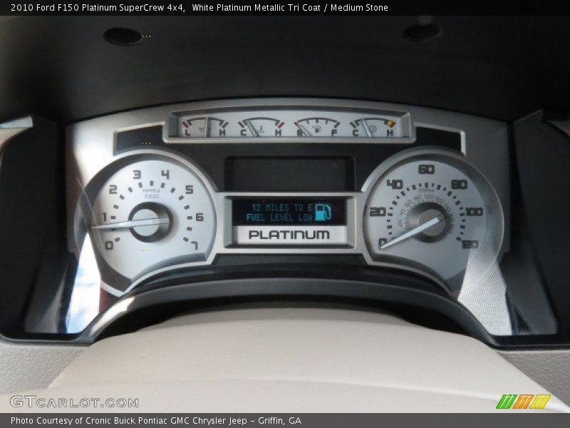 White Platinum Metallic Tri Coat / Medium Stone 2010 Ford F150 Platinum SuperCrew 4x4