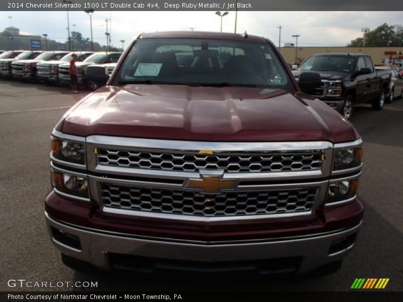 Deep Ruby Metallic / Jet Black 2014 Chevrolet Silverado 1500 LT Double Cab 4x4