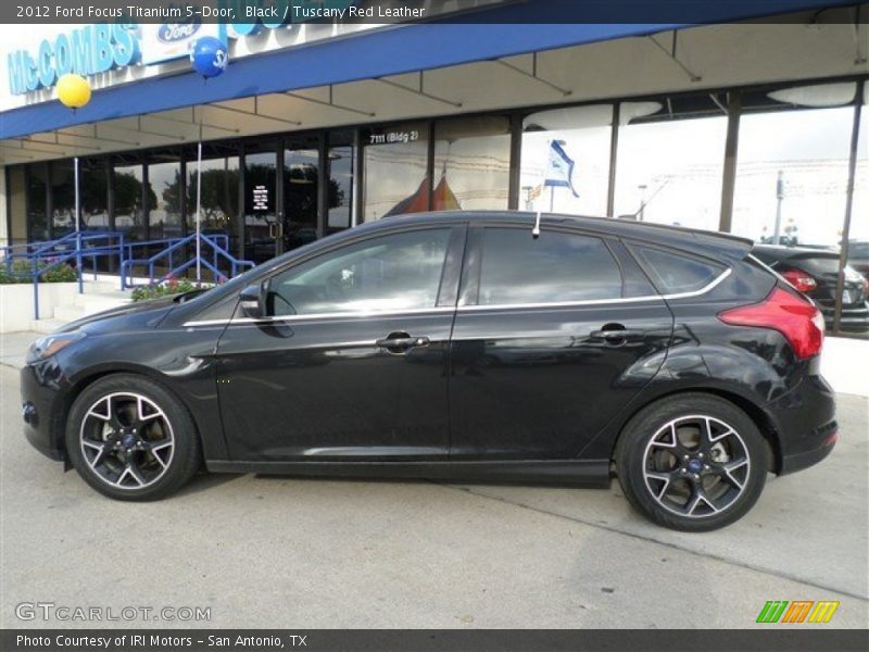 Black / Tuscany Red Leather 2012 Ford Focus Titanium 5-Door