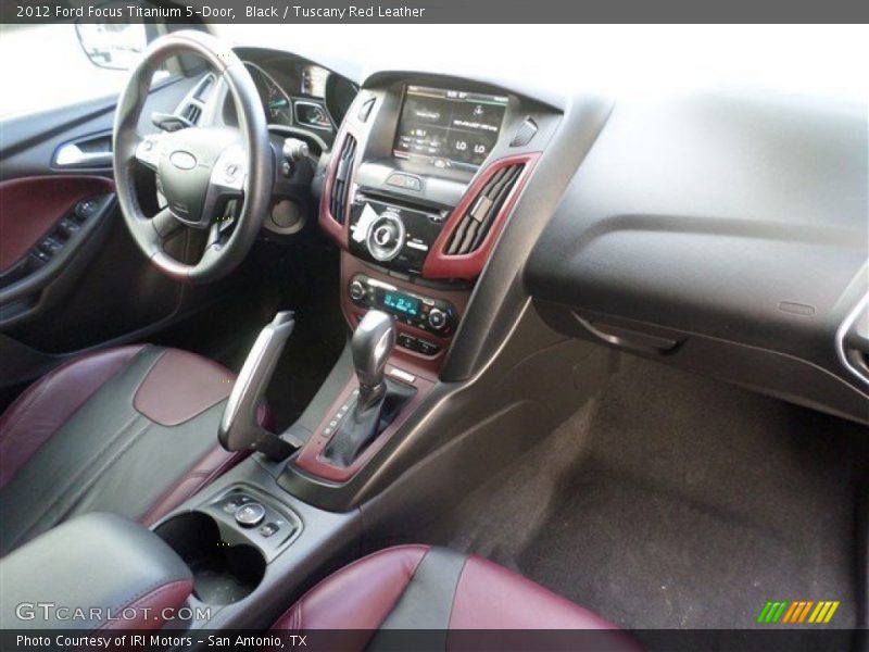 Black / Tuscany Red Leather 2012 Ford Focus Titanium 5-Door