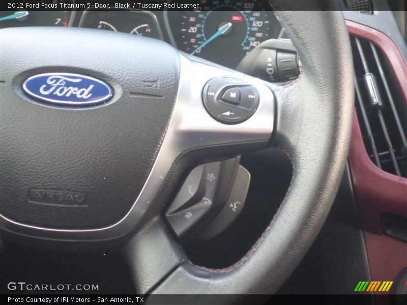 Black / Tuscany Red Leather 2012 Ford Focus Titanium 5-Door