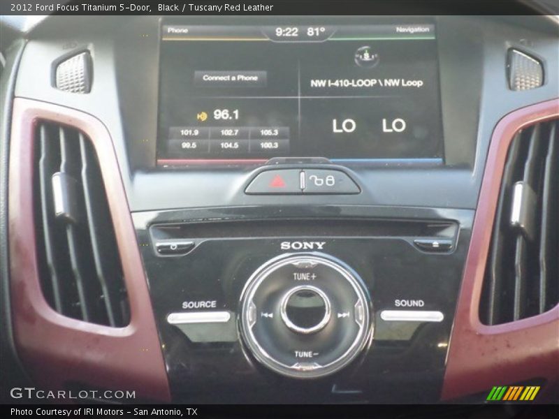 Black / Tuscany Red Leather 2012 Ford Focus Titanium 5-Door