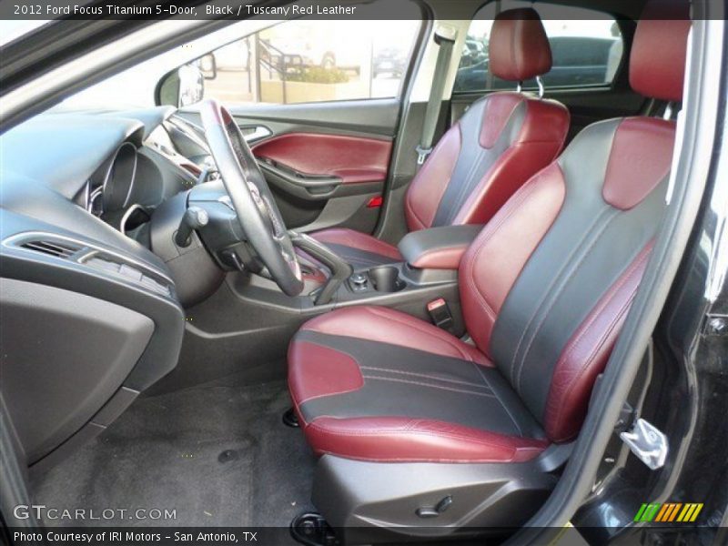 Black / Tuscany Red Leather 2012 Ford Focus Titanium 5-Door