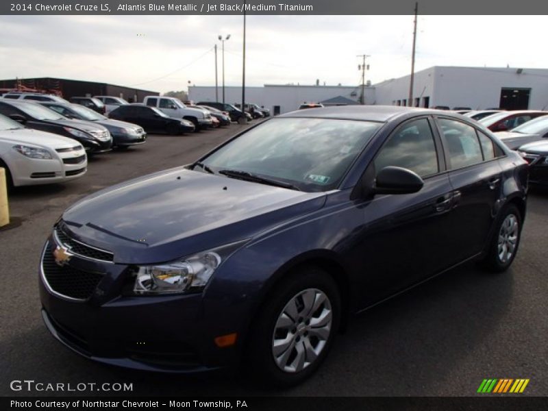 Atlantis Blue Metallic / Jet Black/Medium Titanium 2014 Chevrolet Cruze LS