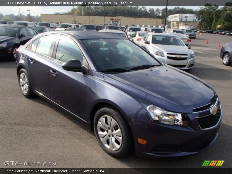 Atlantis Blue Metallic / Jet Black/Medium Titanium 2014 Chevrolet Cruze LS