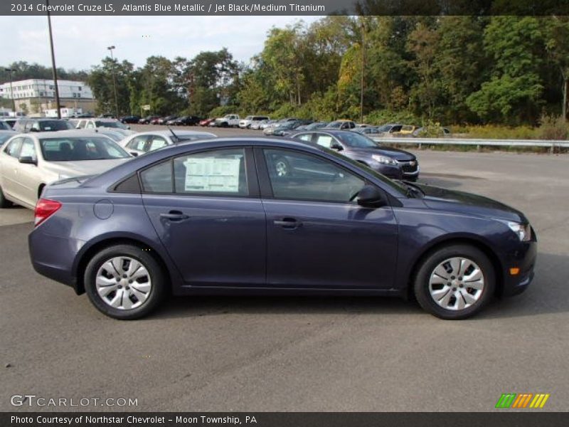 Atlantis Blue Metallic / Jet Black/Medium Titanium 2014 Chevrolet Cruze LS