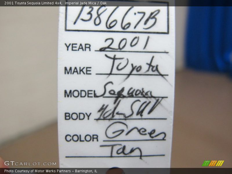 Imperial Jade Mica / Oak 2001 Toyota Sequoia Limited 4x4