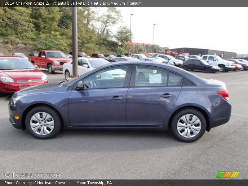 Atlantis Blue Metallic / Jet Black/Medium Titanium 2014 Chevrolet Cruze LS