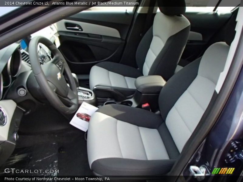 Atlantis Blue Metallic / Jet Black/Medium Titanium 2014 Chevrolet Cruze LS