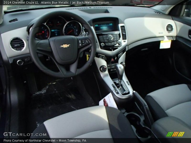 Atlantis Blue Metallic / Jet Black/Medium Titanium 2014 Chevrolet Cruze LS