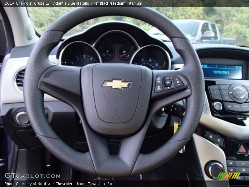Atlantis Blue Metallic / Jet Black/Medium Titanium 2014 Chevrolet Cruze LS