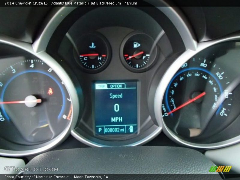 Atlantis Blue Metallic / Jet Black/Medium Titanium 2014 Chevrolet Cruze LS