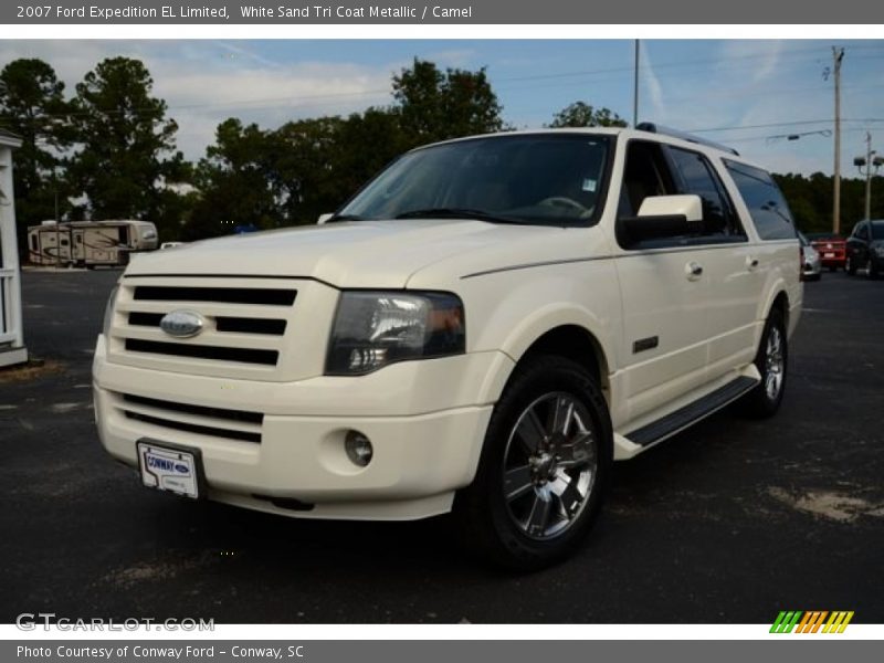 White Sand Tri Coat Metallic / Camel 2007 Ford Expedition EL Limited
