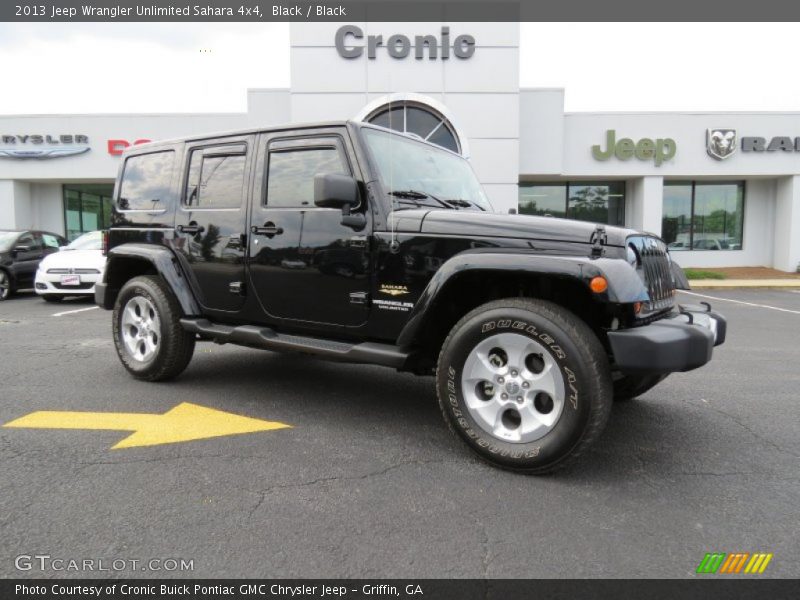 Black / Black 2013 Jeep Wrangler Unlimited Sahara 4x4
