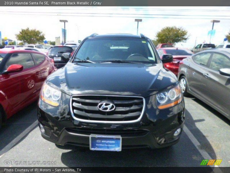 Phantom Black Metallic / Gray 2010 Hyundai Santa Fe SE