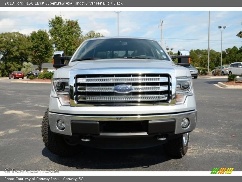 Ingot Silver Metallic / Black 2013 Ford F150 Lariat SuperCrew 4x4