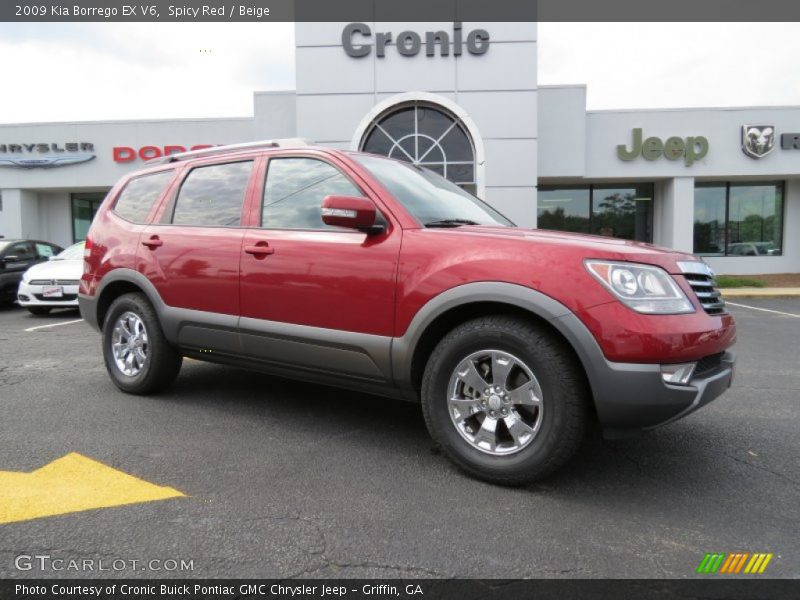 Spicy Red / Beige 2009 Kia Borrego EX V6