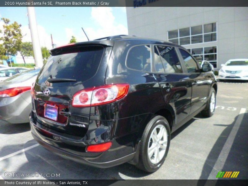 Phantom Black Metallic / Gray 2010 Hyundai Santa Fe SE