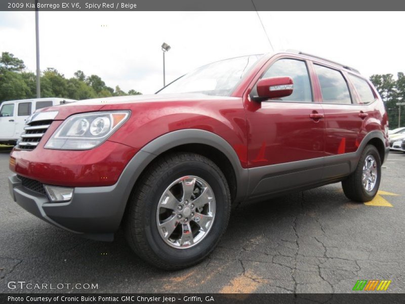 Spicy Red / Beige 2009 Kia Borrego EX V6