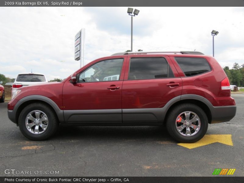 Spicy Red / Beige 2009 Kia Borrego EX V6