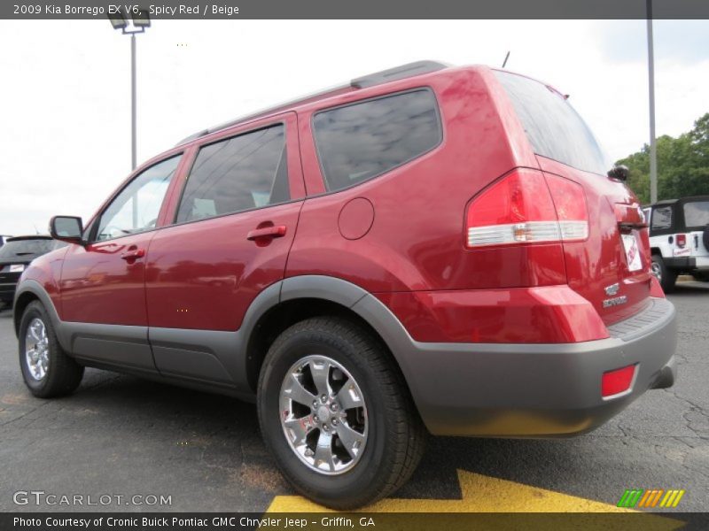 Spicy Red / Beige 2009 Kia Borrego EX V6