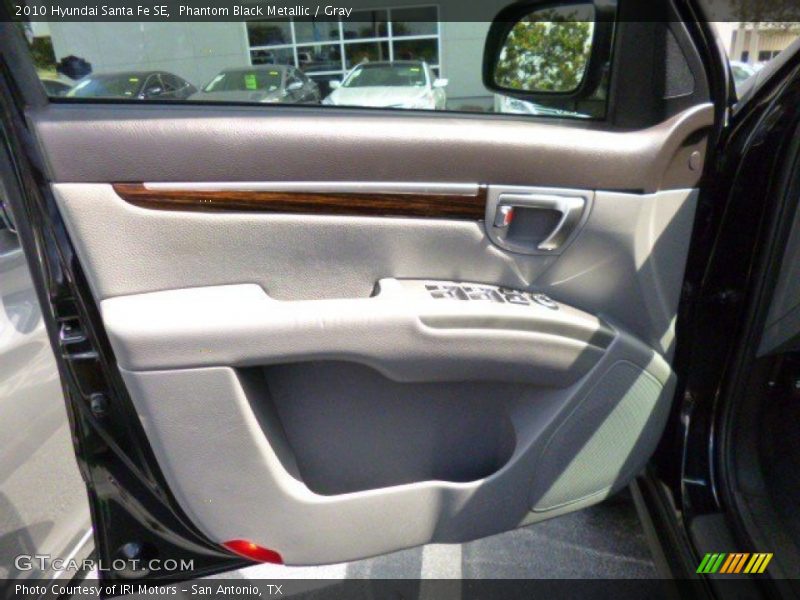 Phantom Black Metallic / Gray 2010 Hyundai Santa Fe SE