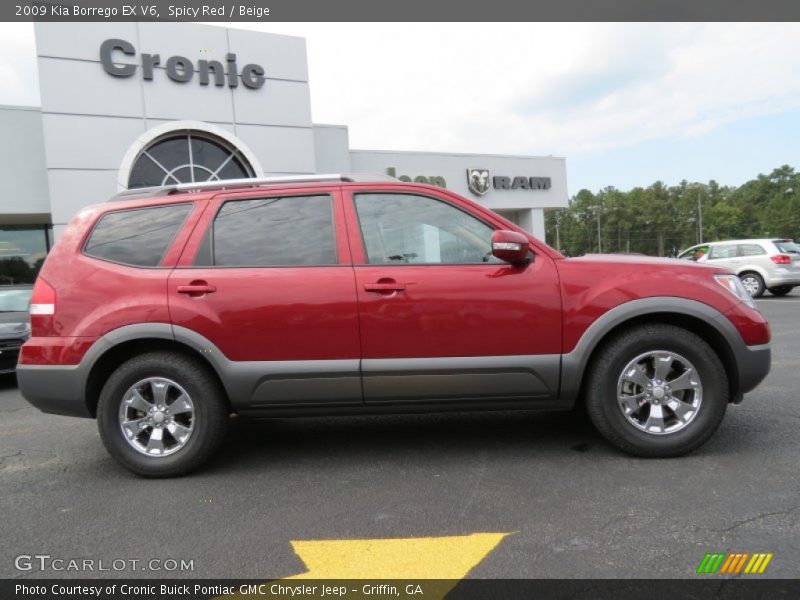 Spicy Red / Beige 2009 Kia Borrego EX V6