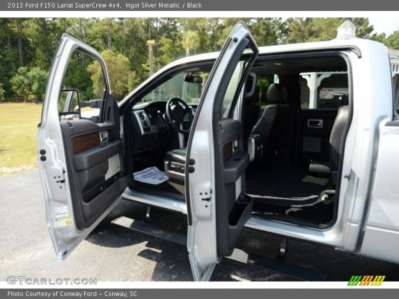 Ingot Silver Metallic / Black 2013 Ford F150 Lariat SuperCrew 4x4