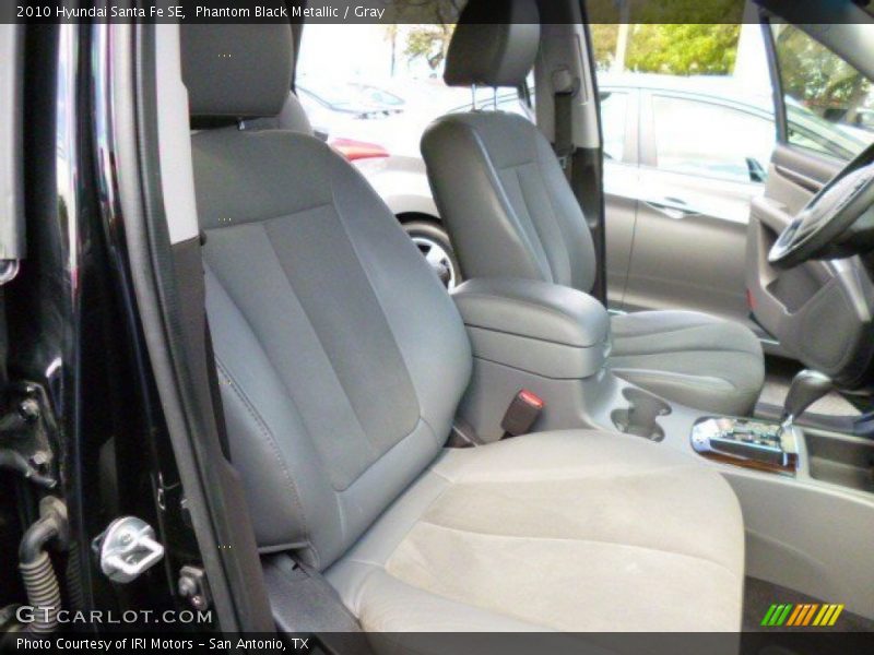 Phantom Black Metallic / Gray 2010 Hyundai Santa Fe SE
