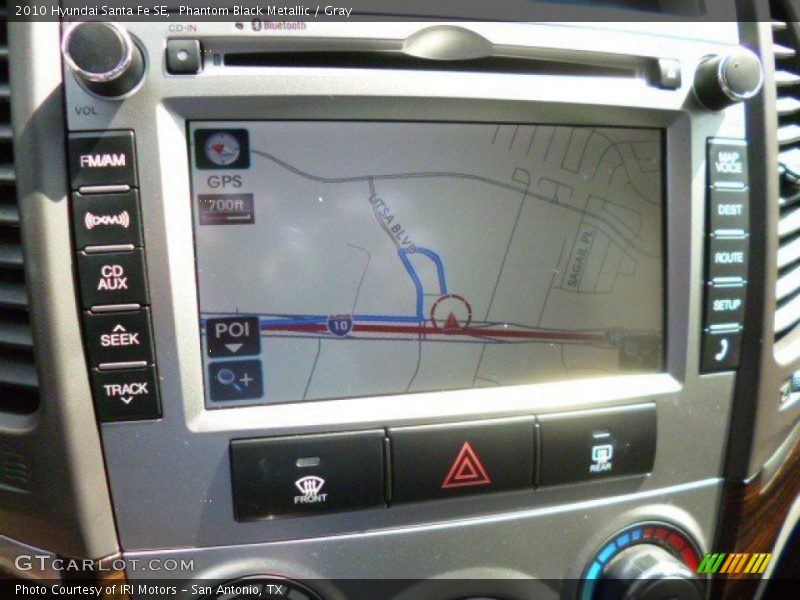 Phantom Black Metallic / Gray 2010 Hyundai Santa Fe SE
