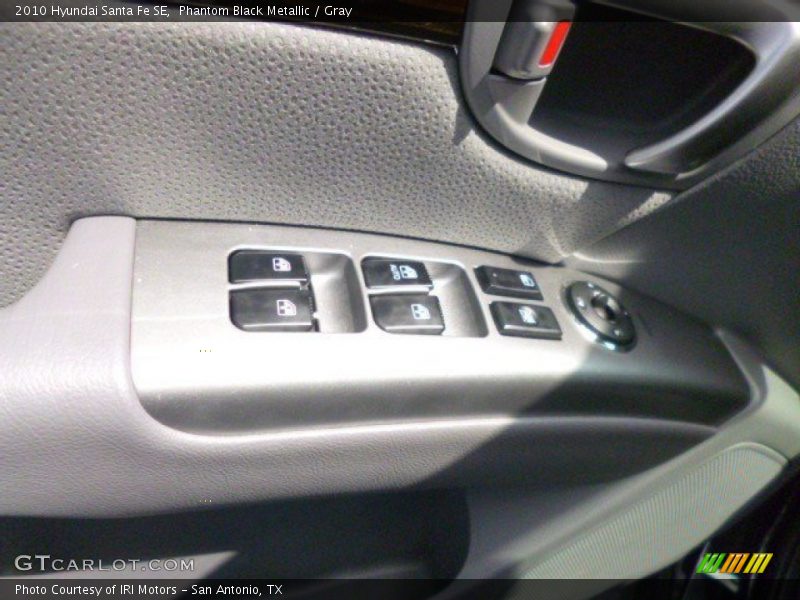 Phantom Black Metallic / Gray 2010 Hyundai Santa Fe SE