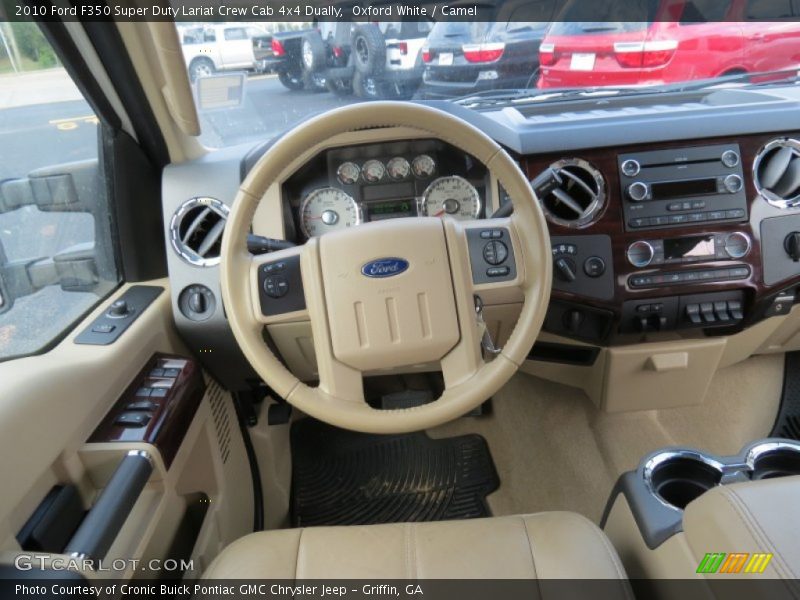 Oxford White / Camel 2010 Ford F350 Super Duty Lariat Crew Cab 4x4 Dually