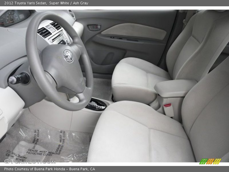 Super White / Ash Gray 2012 Toyota Yaris Sedan