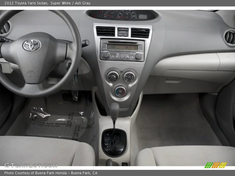 Super White / Ash Gray 2012 Toyota Yaris Sedan
