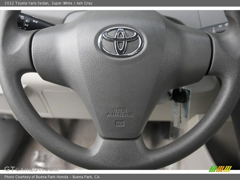 Super White / Ash Gray 2012 Toyota Yaris Sedan