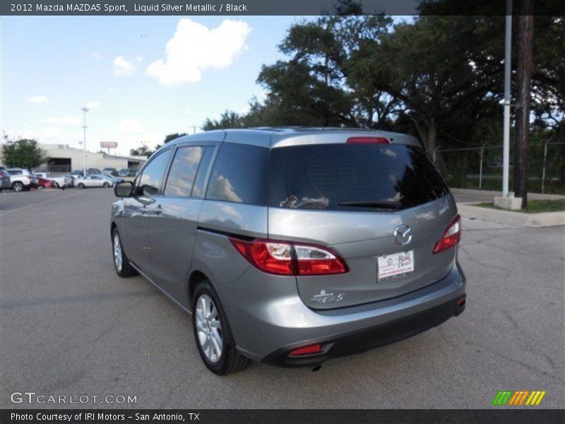Liquid Silver Metallic / Black 2012 Mazda MAZDA5 Sport