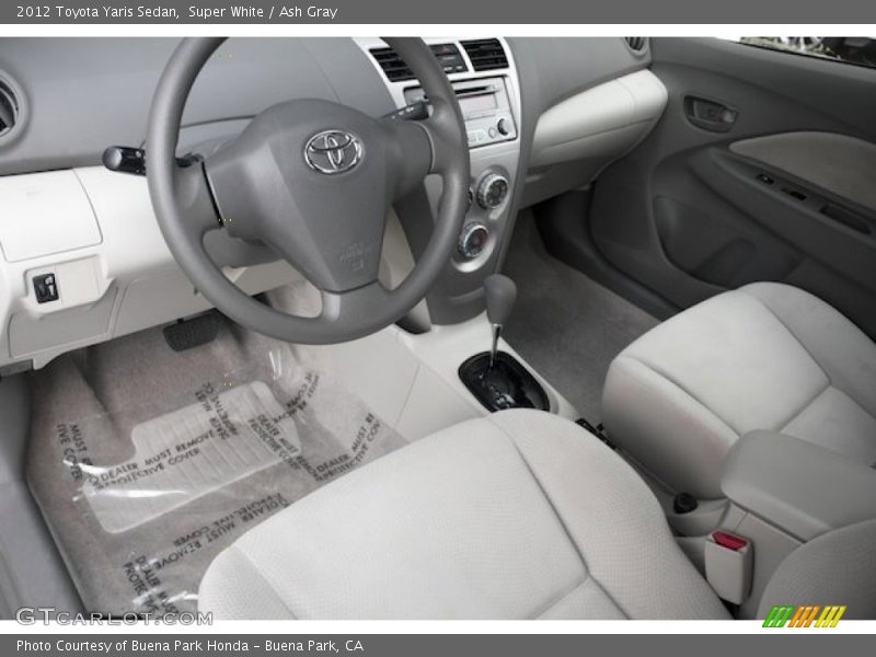 Super White / Ash Gray 2012 Toyota Yaris Sedan