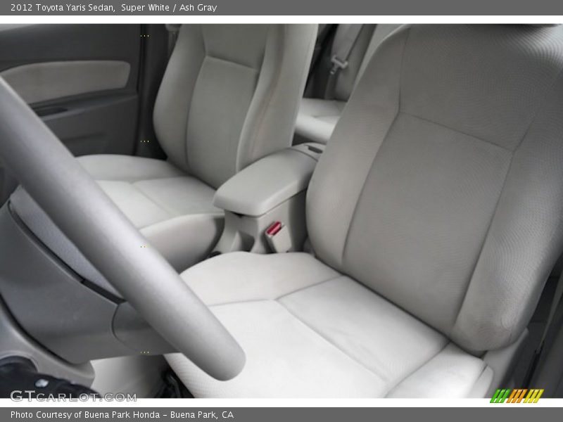 Super White / Ash Gray 2012 Toyota Yaris Sedan