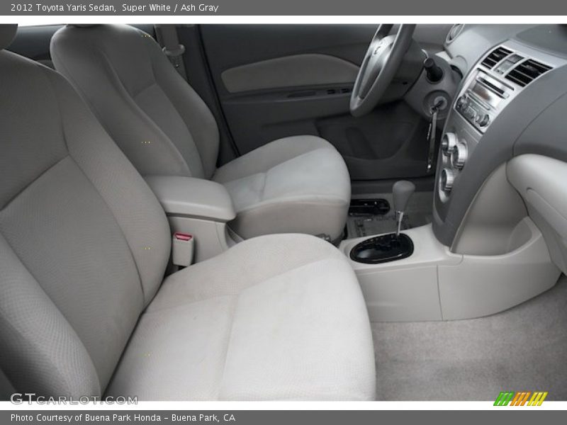 Super White / Ash Gray 2012 Toyota Yaris Sedan