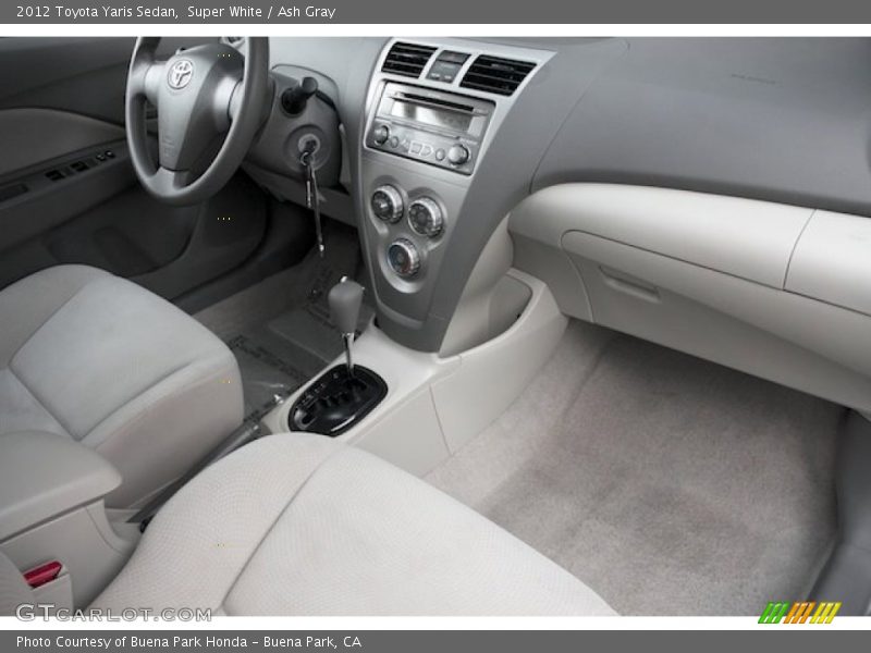 Super White / Ash Gray 2012 Toyota Yaris Sedan