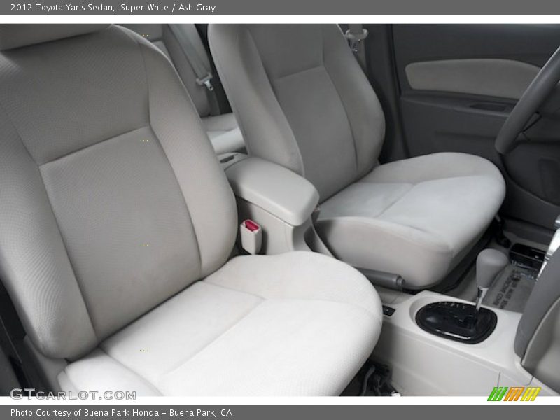 Super White / Ash Gray 2012 Toyota Yaris Sedan