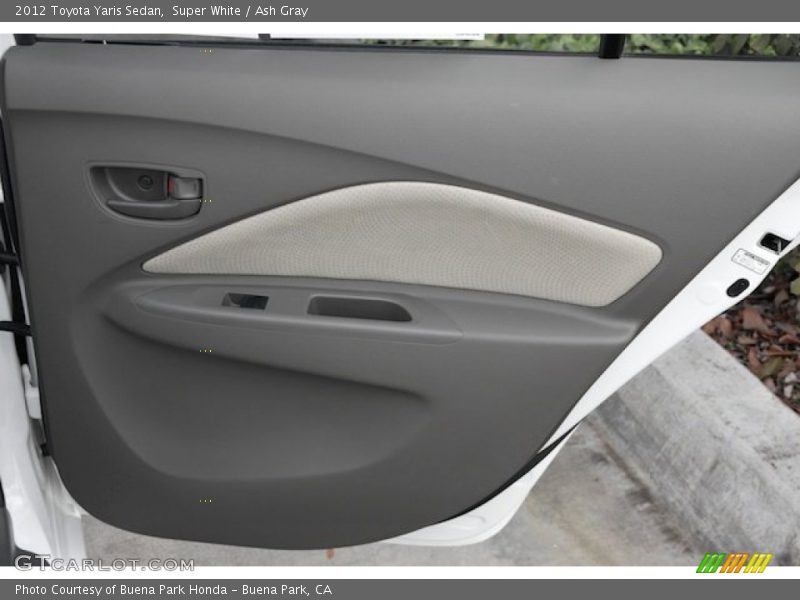 Super White / Ash Gray 2012 Toyota Yaris Sedan