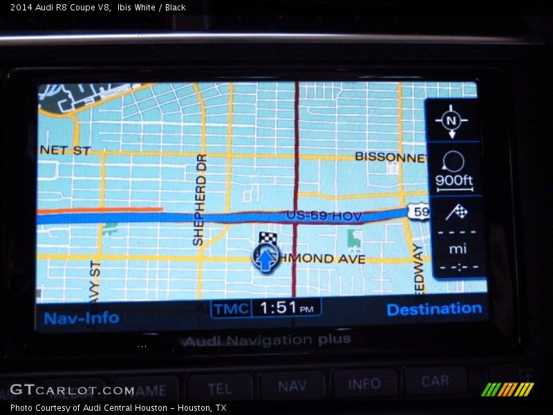 Navigation of 2014 R8 Coupe V8