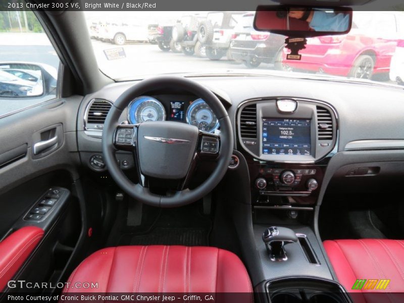 Bright White / Black/Red 2013 Chrysler 300 S V6